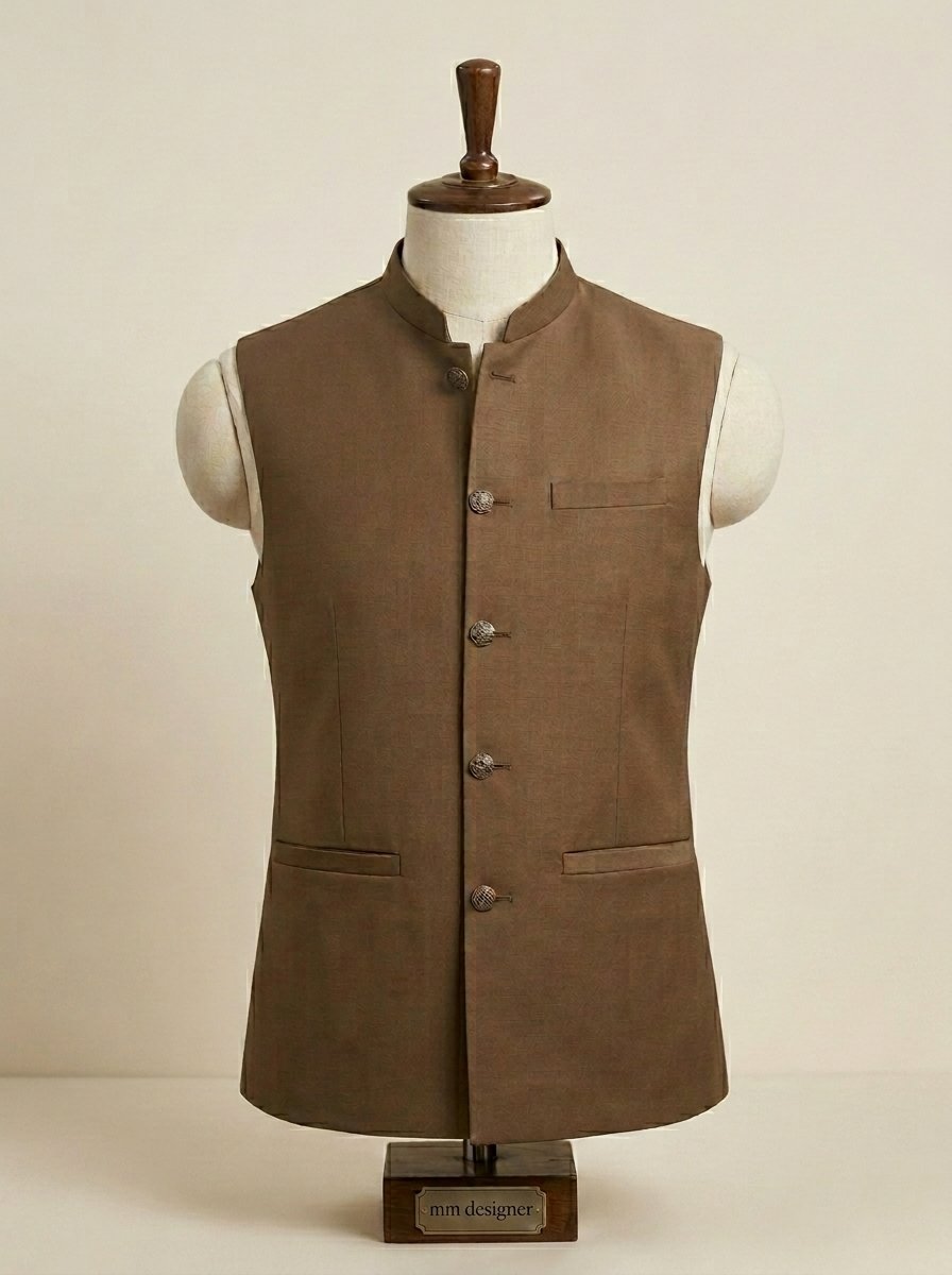 Camel Brown Waistcoat